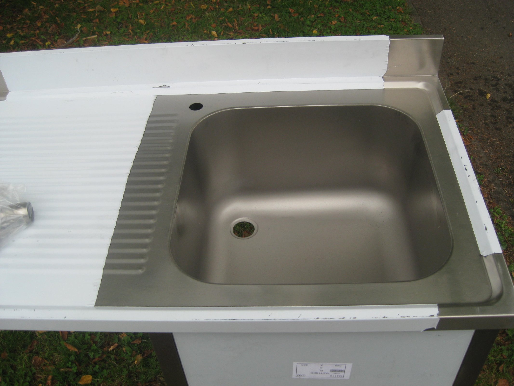 Spültisch Spülcenter NEU 1 Becken rechts Aufkantung Gastro Spüle